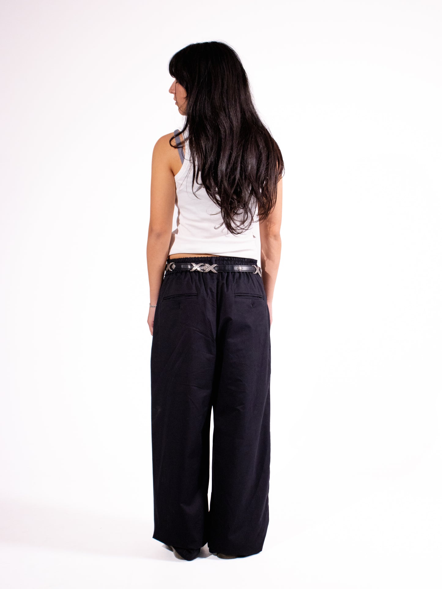 Black Pleated Pants