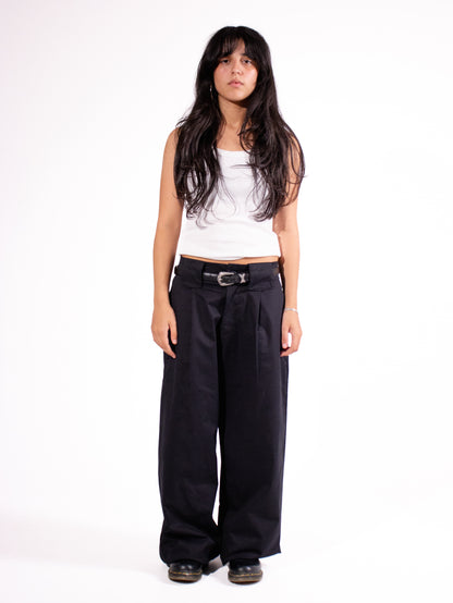 Black Pleated Pants
