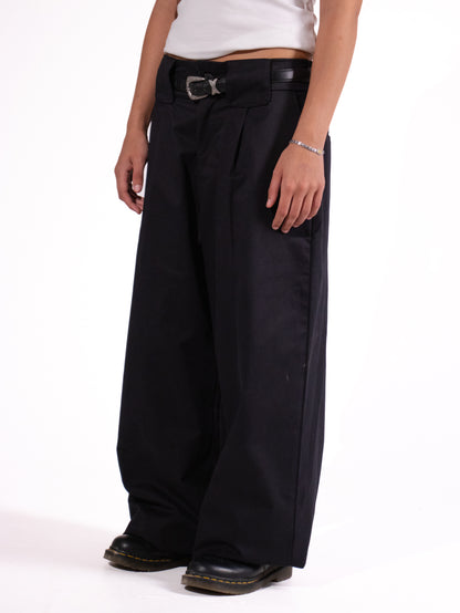 Black Pleated Pants