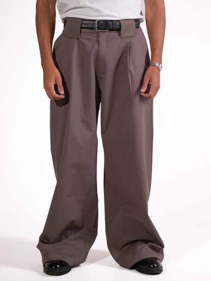 Grey Pleated Pants